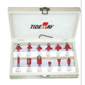 45# Carbon Steel T.c.t Router Bit Sets With Red, White, Black, Cherry Painted